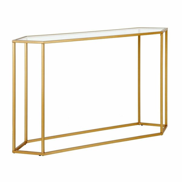 Hudson & Canal Henn &amp; Hart  Beck Brass Accent Table - 30 x 48 x 12 in. AT0552